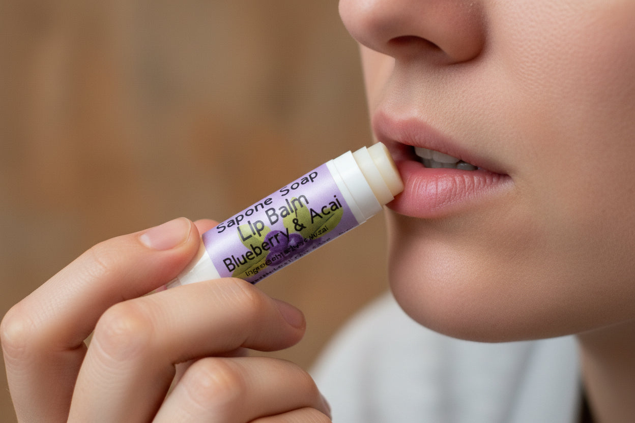 Sapone’s Blueberry Flavored Lip Balm