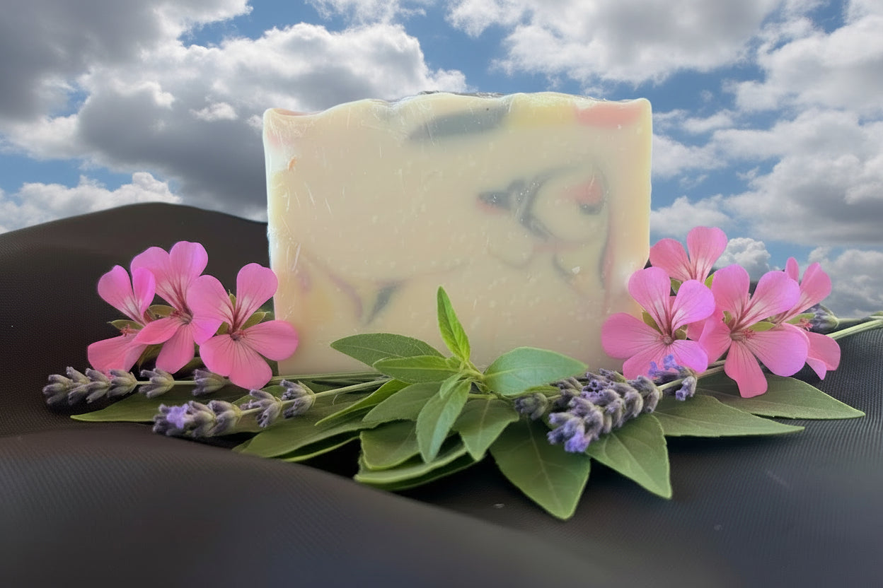 Patchouli Lavender and Geranium castile soap